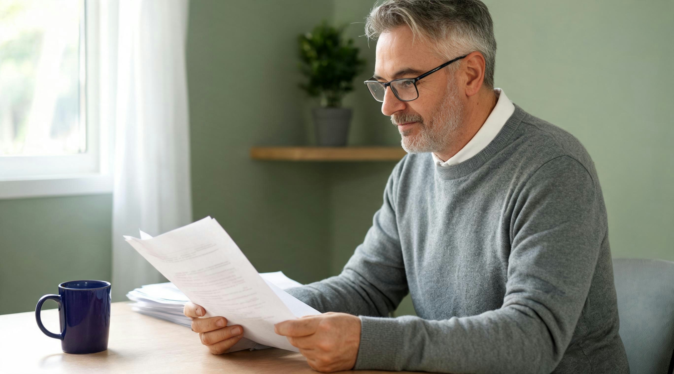 seo-audit-for-nz-businesses-seo-audit-for-nz-businesses A founder working through an SEO audit for NZ businesses using printed notes at a desk